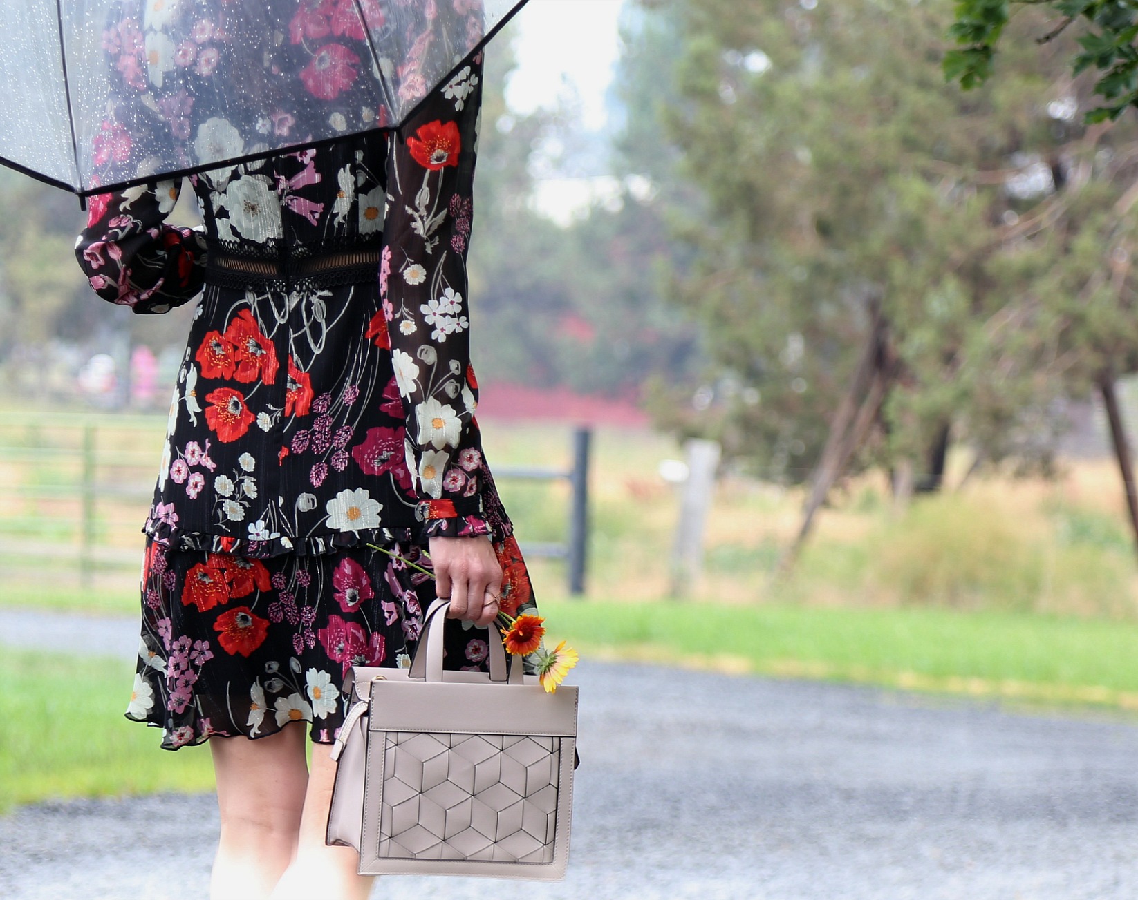 Rainy Sunday Best with Donna Morgan + Welden Bags 15c